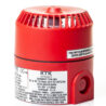 DB5 jiskrově bezpečná siréna EATON RTK (MEDC), Exia, 24Vdc, 103dB, červená, do zóny 0, 1, 2, certifikační štítek, zprava, DB5B024NR, PX805002