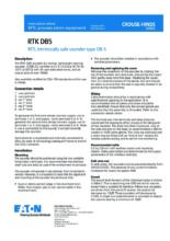 Návod k použití sirény DB5 (RTK) - Jiskrově bezpečná siréna DB5